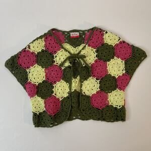 Shilar Crochet Unique Cardigan Sweater Size 2T